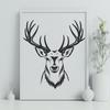 Beautiful Wild Animal SVG Design A digital illustration of a deer's head in vector format.