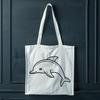 Creative Dolphin Simple Line Drawing