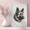 Beautiful German Shepherd - For Glowforge Project