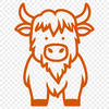 Cow Vector Drawing In SVG, PNG, PDF And DXF File Formats