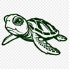 Unique Sea Turtle - Laser SVG