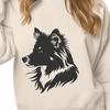 Free Unique Shetland Sheepdog Stencil