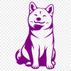 Sitting Dog Vector Drawing - Free SVG