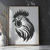 Beautiful Rooster SVG - For Laser Cutter Project