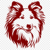 Artistic Shetland Sheepdog - Vinyl DXF Free Download