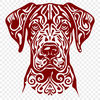 Great Dane Digital Drawing In SVG, PNG, PDF And DXF Formats