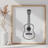 Guitar Vector Craft File In SVG, PNG, PDF And DXF File Formats