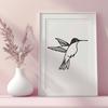 Artistic Hummingbird - SVG Format