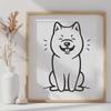 Stunning Sitting Shiba Inu - PNG Digital File