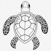 Artistic Sea Turtle - Laser Cutter SVG