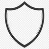 A simple shield designed with clean lines and geometric shapes, ideal for vector art and cutting machine applications.