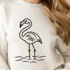 Creative Flamingo In DXF Format