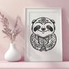 Unique Sloth Vector Craft File SVG - Free Download