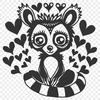 Artistic Lemur PNG