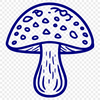 Mushroom Vector Illustration In DXF File Format For Free Download