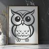 Free Owl In DXF Free Commercial Use Download