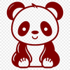 Free Beautiful Panda - Free DXF Download, Commercial Use