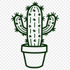 Unique Cactus Digital Drawing