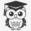 Owl Design In SVG, PNG, PDF And DXF File Formats