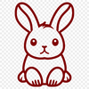 Stunning Sitting Rabbit In DXF - Commercial Use