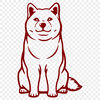 Free Unique Shiba Inu Clipart DXF - Commercial Use