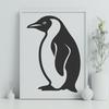 Flightless Friends in Black and White A full-body illustration of a black and white flightless bird.