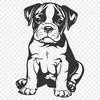 Stunning Puppy Vector Drawing