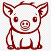 Stunning Pig Vector Image