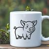 Free Unique Piglet Template SVG - Commercial Use