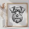 Beautiful Miniature Schnauzer SVG