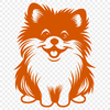 Creative Sitting Pomeranian In PDF - Commercial Use