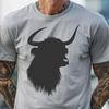 Creative Highland Cow Vector Drawing In DXF For Free Download