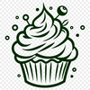 Cupcake Stencil In PNG & SVG - Free Digital Download