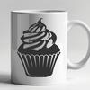 Cupcake Vector Art In DXF File Format For Free Download