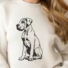 Artistic Sitting Great Dane Vector Image