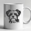 Beautiful Morkie In DXF - For Free Download, Commercial Use