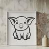 Sitting Piglet Image - PNG Free Download