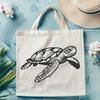 Beautiful Sea Turtle Vector Drawing - Free SVG Download