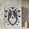 Free Unique Shetland Sheepdog Printable Image DXF - Commercial Use