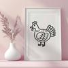 Artistic Turkey - Laser Cutter SVG