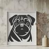 Unique Pug Vector Image