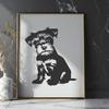 Stunning Sitting Miniature Schnauzer Drawing - PNG