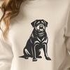 Free Sitting Rottweiler Vector Image