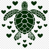 Beautiful Sea Turtle SVG, PNG, PDF And DXF Files