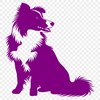 Creative Sitting Shetland Sheepdog In PDF - Commercial Use