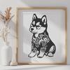 Shiba Inu Stencil In PNG File Format For Free Download