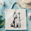 Beautiful Sitting Shiba Inu DXF