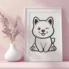 Sitting Shiba Inu Image - SVG Free Download