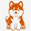 Sitting Shiba Inu PDF - Design For Commercial Use