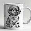 Ornate Shih Tzu - SVG Format